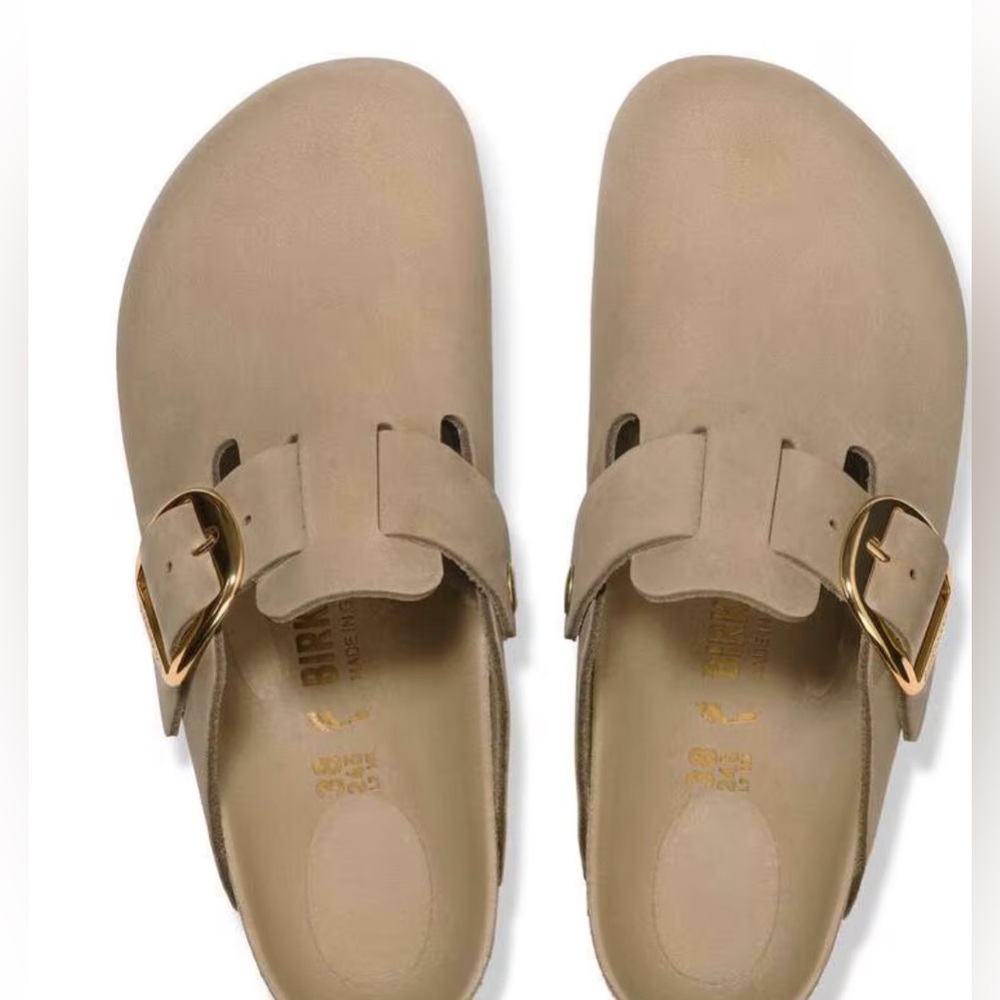 Birkenstock Boston Big Buckle Clog Womens 39 8/8.5 Tobacco Brown Oiled leather - Picture 3 of 6